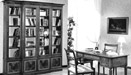 Libreria studio con anta a vetri